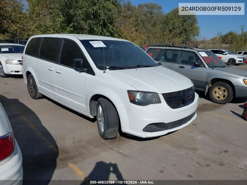 2015 Dodge Grand Caravan Se VIN: 2C4RDGBG0FR509129 Lot: 40633169