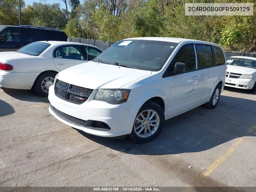 2015 Dodge Grand Caravan Se VIN: 2C4RDGBG0FR509129 Lot: 40633169