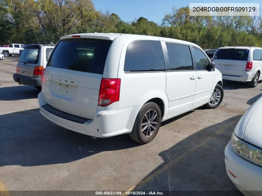 2015 Dodge Grand Caravan Se VIN: 2C4RDGBG0FR509129 Lot: 40633169