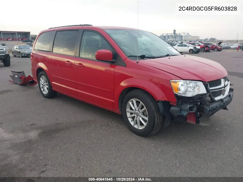 2015 Dodge Grand Caravan Sxt VIN: 2C4RDGCG5FR603828 Lot: 40641645