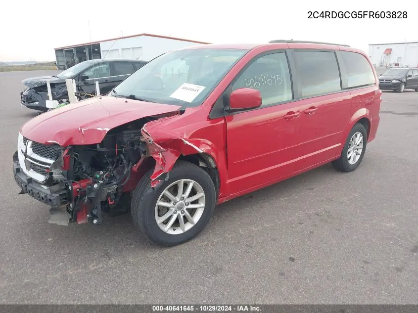 2015 Dodge Grand Caravan Sxt VIN: 2C4RDGCG5FR603828 Lot: 40641645