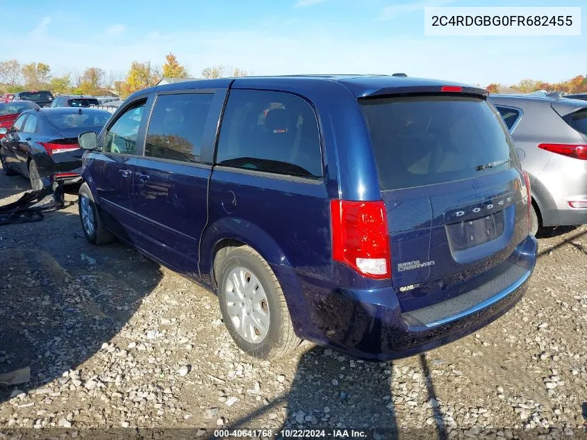 2015 Dodge Grand Caravan Se VIN: 2C4RDGBG0FR682455 Lot: 40641768