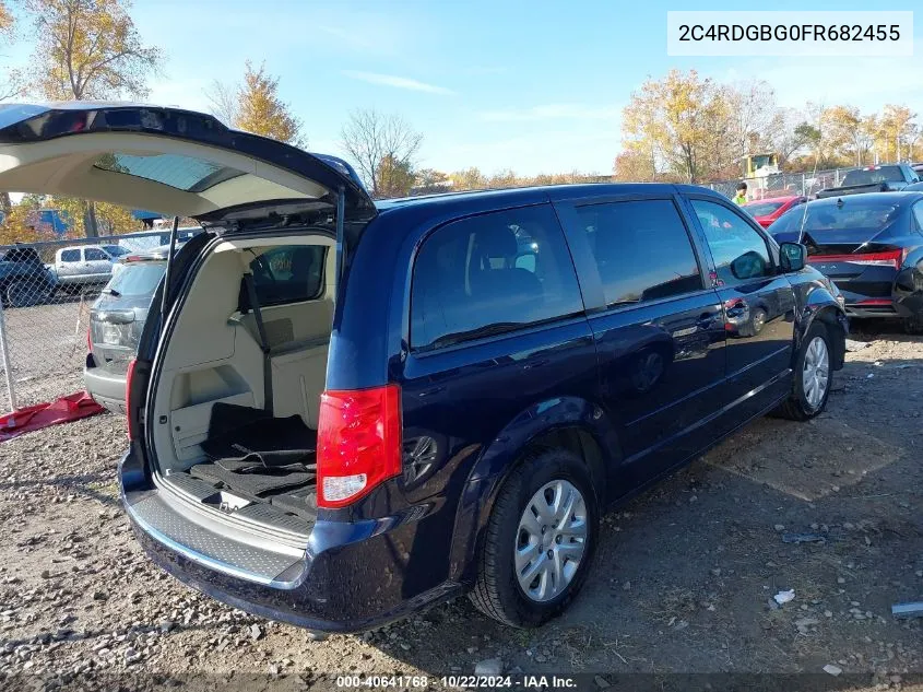 2015 Dodge Grand Caravan Se VIN: 2C4RDGBG0FR682455 Lot: 40641768