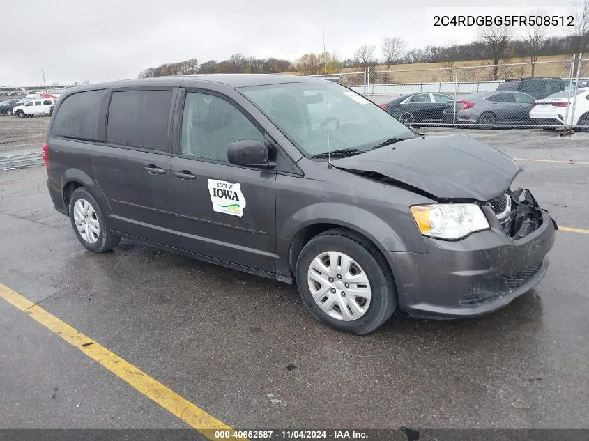 2015 Dodge Grand Caravan Se VIN: 2C4RDGBG5FR508512 Lot: 40652587