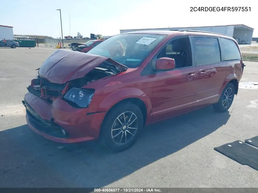 2015 Dodge Grand Caravan R/T VIN: 2C4RDGEG4FR597551 Lot: 40656577