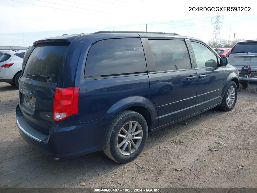 2015 Dodge Grand Caravan Sxt VIN: 2C4RDGCGXFR593202 Lot: 40680487