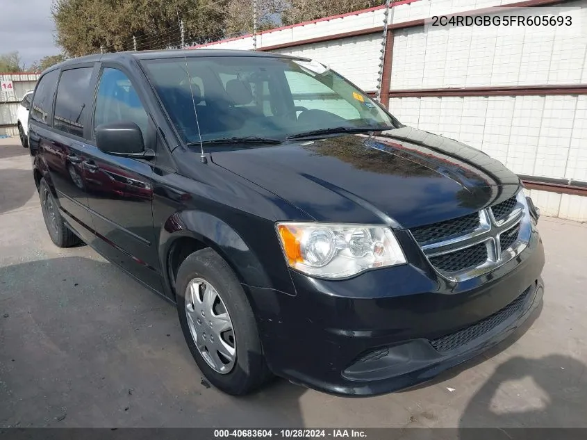 2015 Dodge Grand Caravan Se VIN: 2C4RDGBG5FR605693 Lot: 40683604