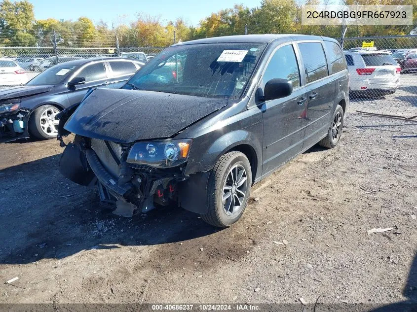 2015 Dodge Grand Caravan Se VIN: 2C4RDGBG9FR667923 Lot: 40686237