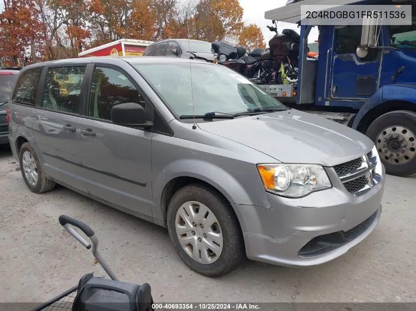 2015 Dodge Grand Caravan American Value Pkg VIN: 2C4RDGBG1FR511536 Lot: 40693354