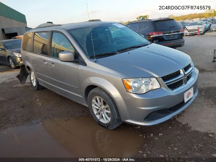 2015 Dodge Grand Caravan Sxt VIN: 2C4RDGCG7FR745579 Lot: 40701072