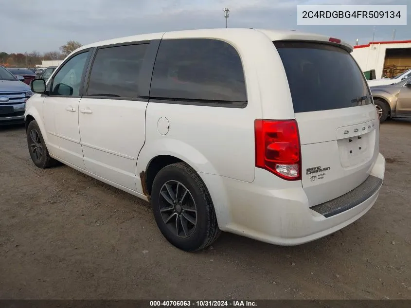 2015 Dodge Grand Caravan Se VIN: 2C4RDGBG4FR509134 Lot: 40706063