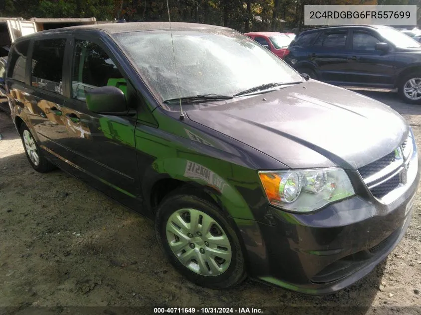 2015 Dodge Grand Caravan Se VIN: 2C4RDGBG6FR557699 Lot: 40711649