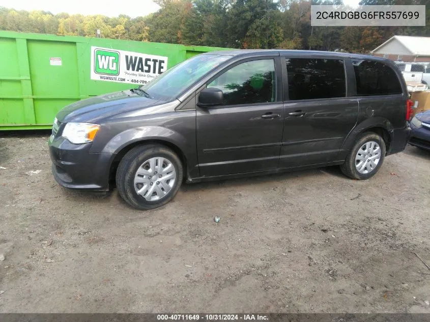 2015 Dodge Grand Caravan Se VIN: 2C4RDGBG6FR557699 Lot: 40711649