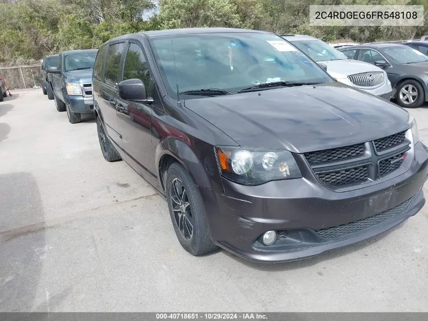 2015 Dodge Grand Caravan R/T VIN: 2C4RDGEG6FR548108 Lot: 40718651