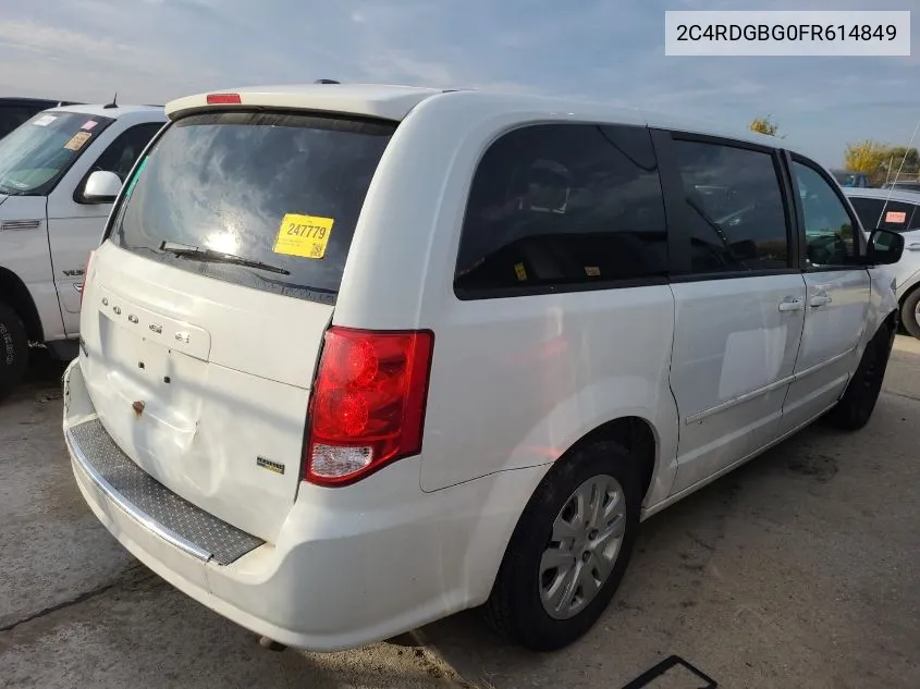 2C4RDGBG0FR614849 2015 Dodge Grand Caravan Se