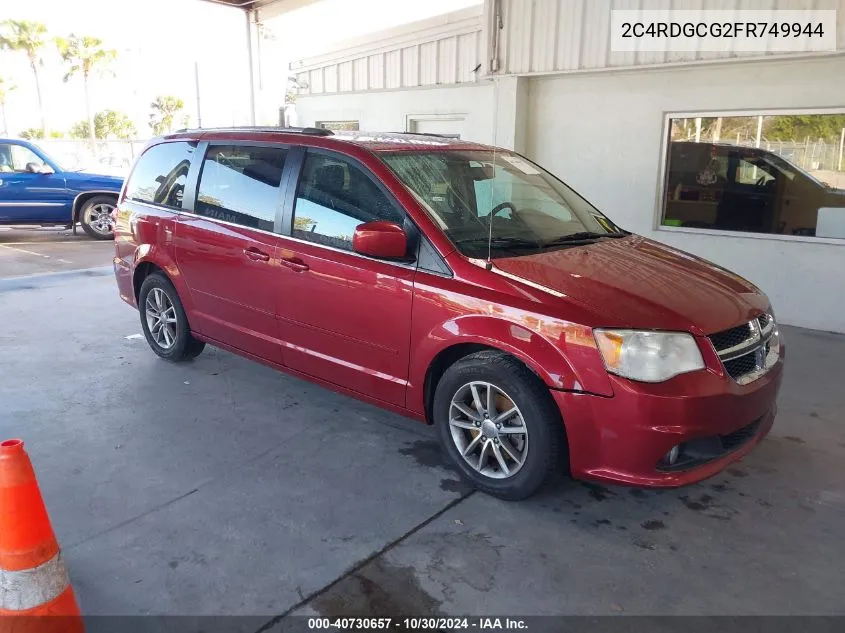 2C4RDGCG2FR749944 2015 Dodge Grand Caravan Sxt Plus