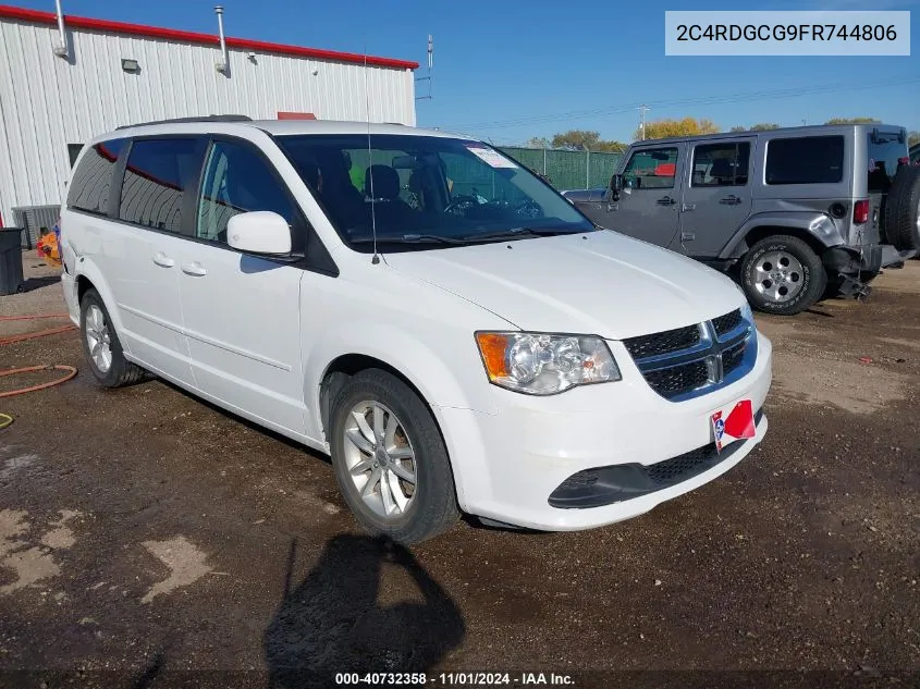 2015 Dodge Grand Caravan Sxt VIN: 2C4RDGCG9FR744806 Lot: 40732358