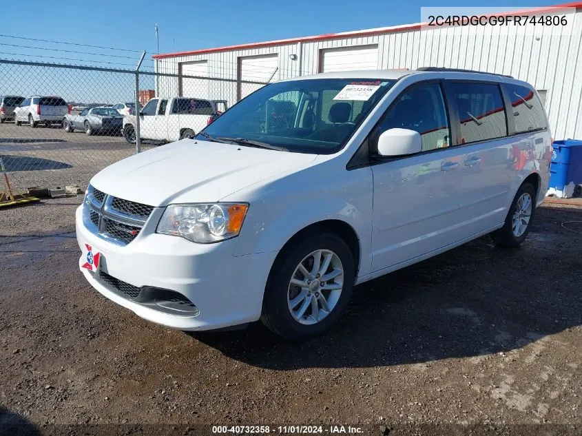 2015 Dodge Grand Caravan Sxt VIN: 2C4RDGCG9FR744806 Lot: 40732358