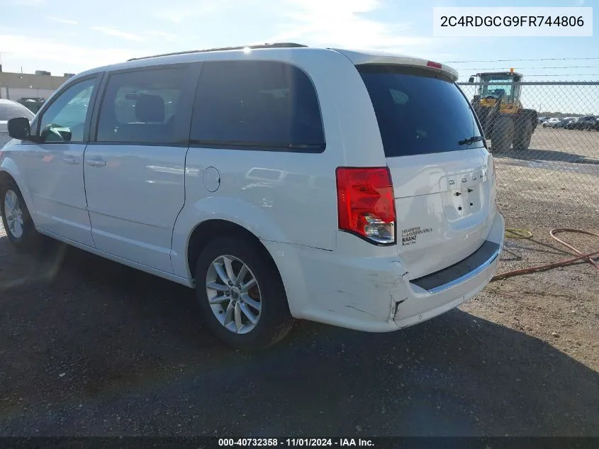 2015 Dodge Grand Caravan Sxt VIN: 2C4RDGCG9FR744806 Lot: 40732358