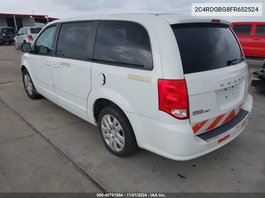 2C4RDGBG8FR652524 2015 Dodge Grand Caravan Se