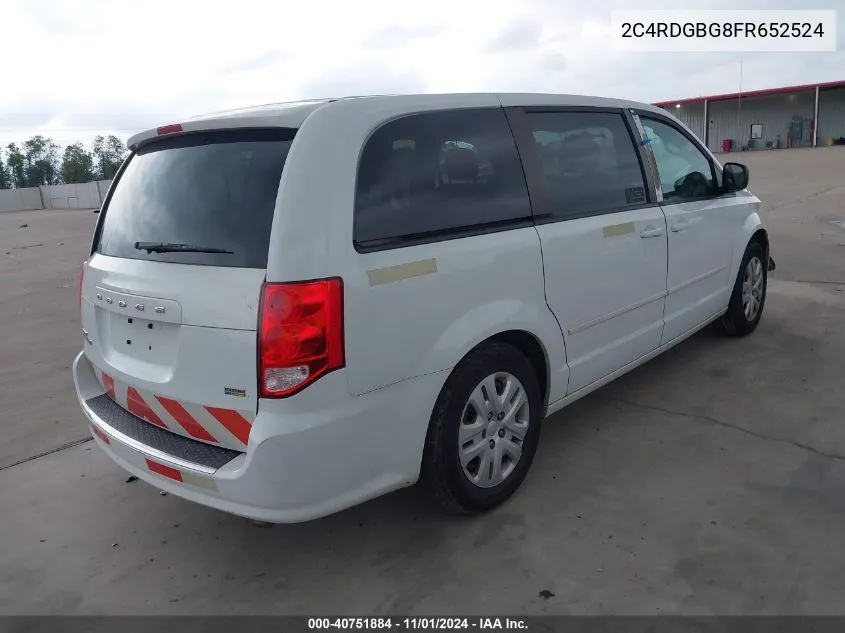 2C4RDGBG8FR652524 2015 Dodge Grand Caravan Se