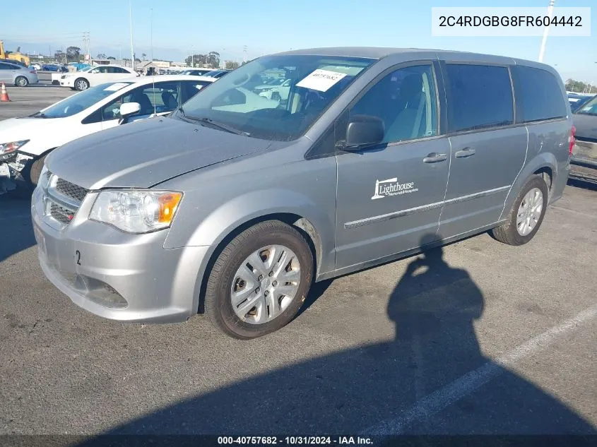 2015 Dodge Grand Caravan American Value Pkg VIN: 2C4RDGBG8FR604442 Lot: 40757682