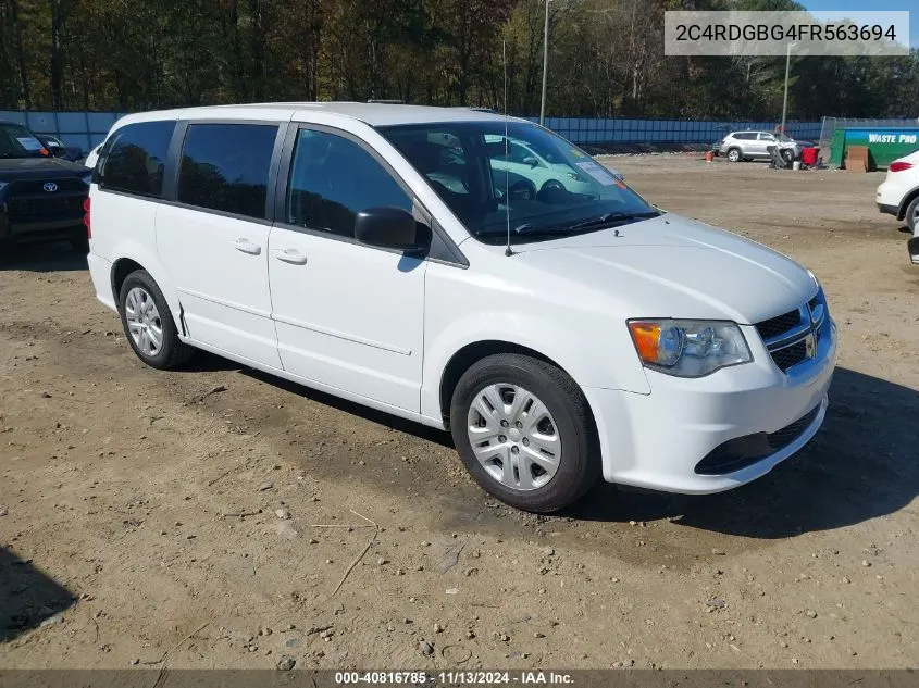 2015 Dodge Grand Caravan Se VIN: 2C4RDGBG4FR563694 Lot: 40816785