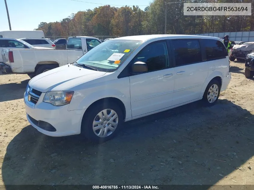 2015 Dodge Grand Caravan Se VIN: 2C4RDGBG4FR563694 Lot: 40816785