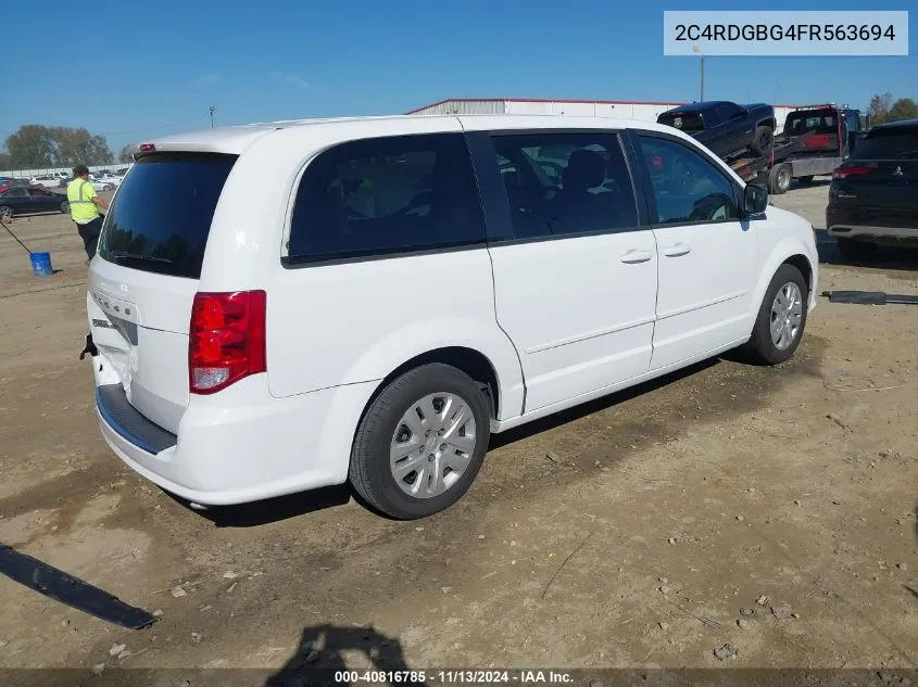 2015 Dodge Grand Caravan Se VIN: 2C4RDGBG4FR563694 Lot: 40816785