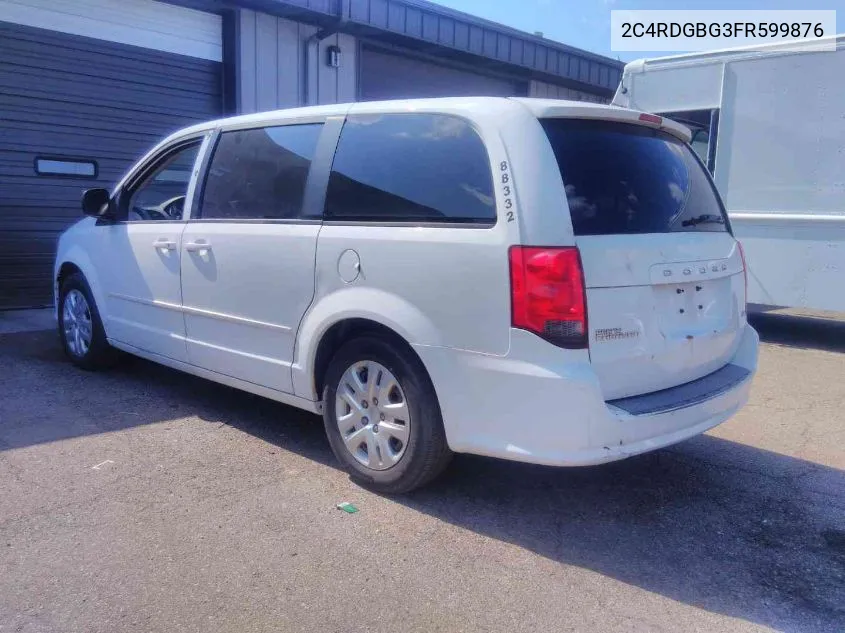 2015 Dodge Grand Caravan Se VIN: 2C4RDGBG3FR599876 Lot: 40826360