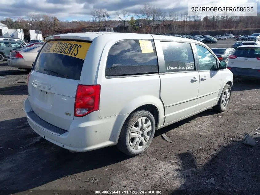 2015 Dodge Grand Caravan Se VIN: 2C4RDGBG3FR658635 Lot: 40826641