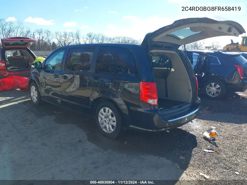 2015 Dodge Grand Caravan Se VIN: 2C4RDGBG8FR658419 Lot: 40830804