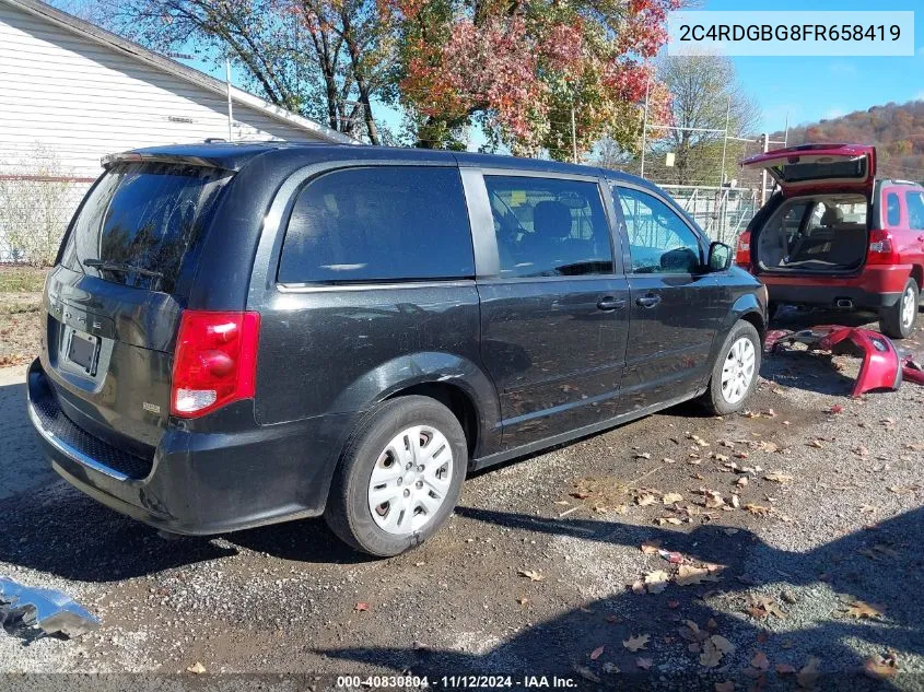 2015 Dodge Grand Caravan Se VIN: 2C4RDGBG8FR658419 Lot: 40830804