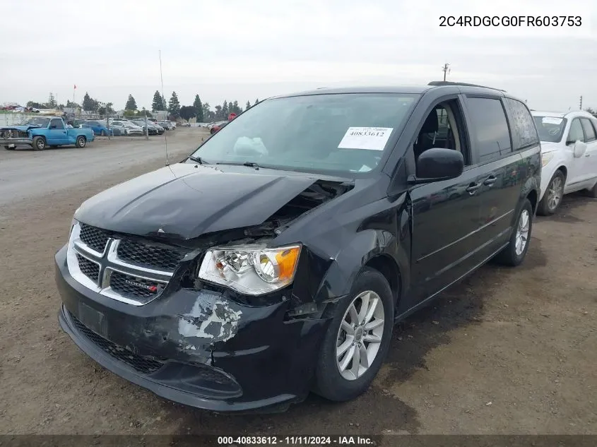 2015 Dodge Grand Caravan Sxt VIN: 2C4RDGCG0FR603753 Lot: 40833612