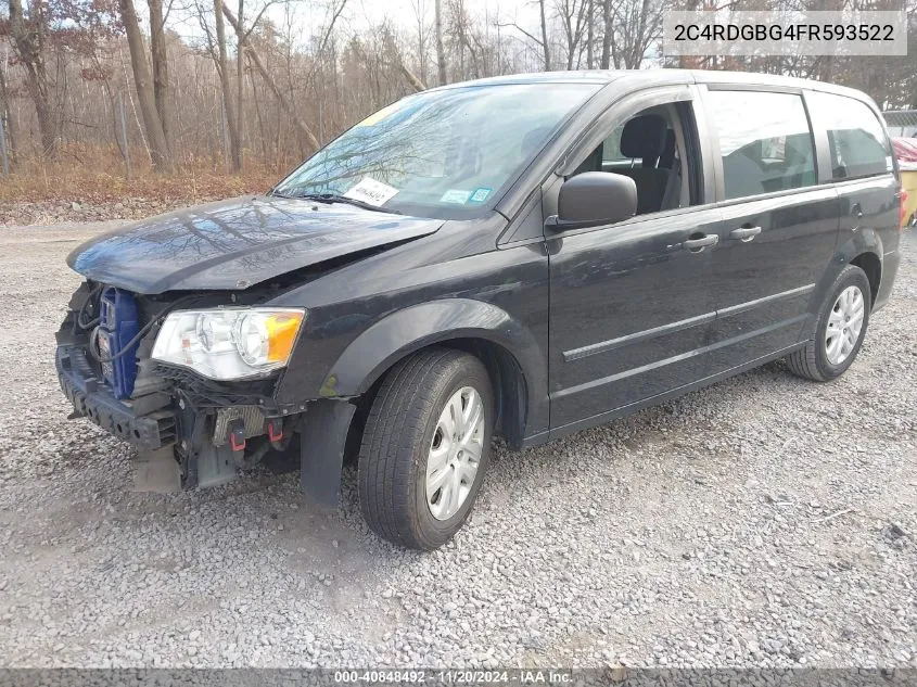 2015 Dodge Grand Caravan American Value Pkg VIN: 2C4RDGBG4FR593522 Lot: 40848492