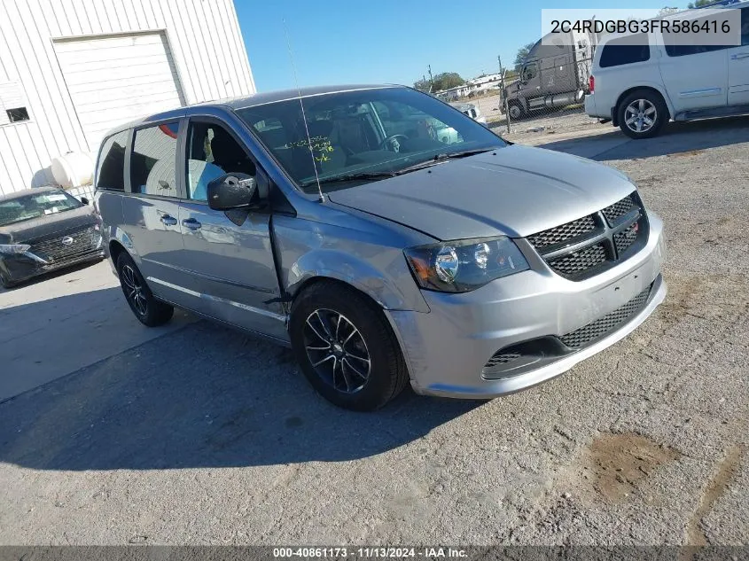 2015 Dodge Grand Caravan Se VIN: 2C4RDGBG3FR586416 Lot: 40861173