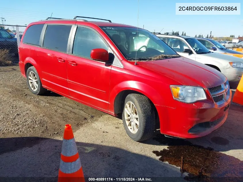 2015 Dodge Grand Caravan Sxt VIN: 2C4RDGCG9FR603864 Lot: 40891174