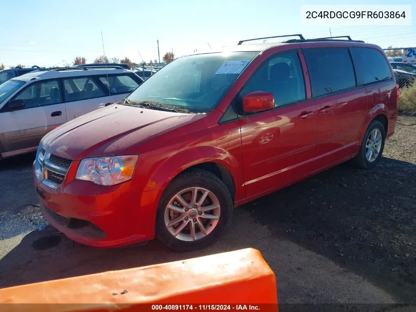 2015 Dodge Grand Caravan Sxt VIN: 2C4RDGCG9FR603864 Lot: 40891174