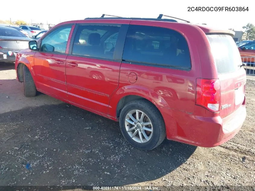 2015 Dodge Grand Caravan Sxt VIN: 2C4RDGCG9FR603864 Lot: 40891174