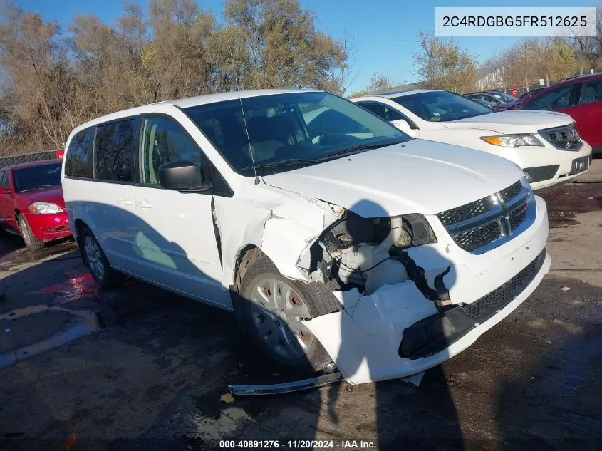 2015 Dodge Grand Caravan Se VIN: 2C4RDGBG5FR512625 Lot: 40891276