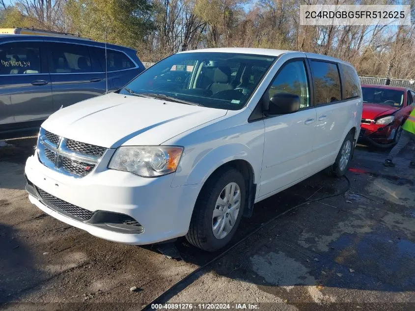 2015 Dodge Grand Caravan Se VIN: 2C4RDGBG5FR512625 Lot: 40891276