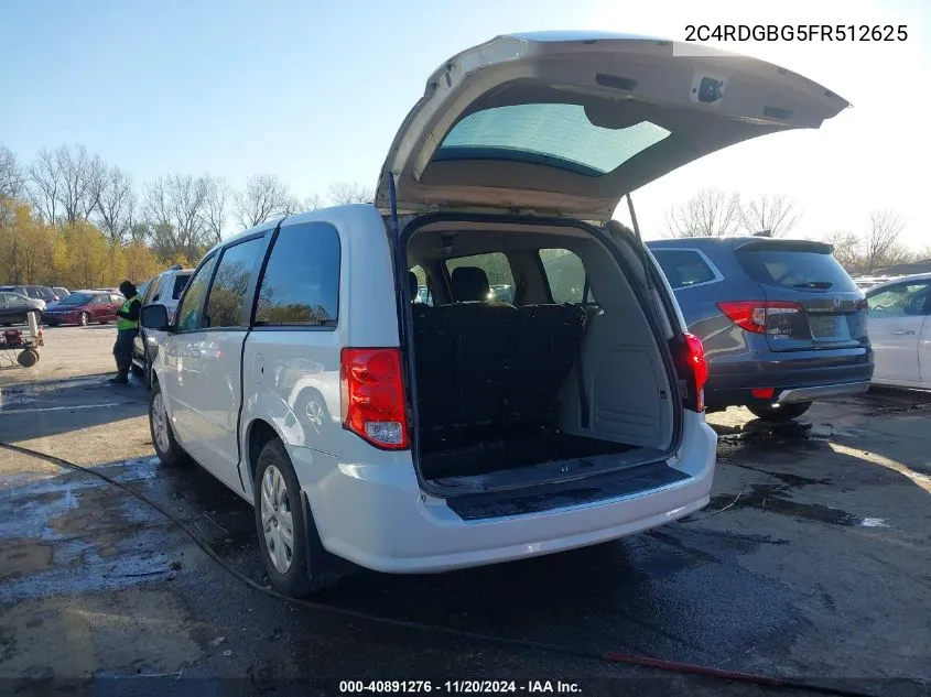 2015 Dodge Grand Caravan Se VIN: 2C4RDGBG5FR512625 Lot: 40891276