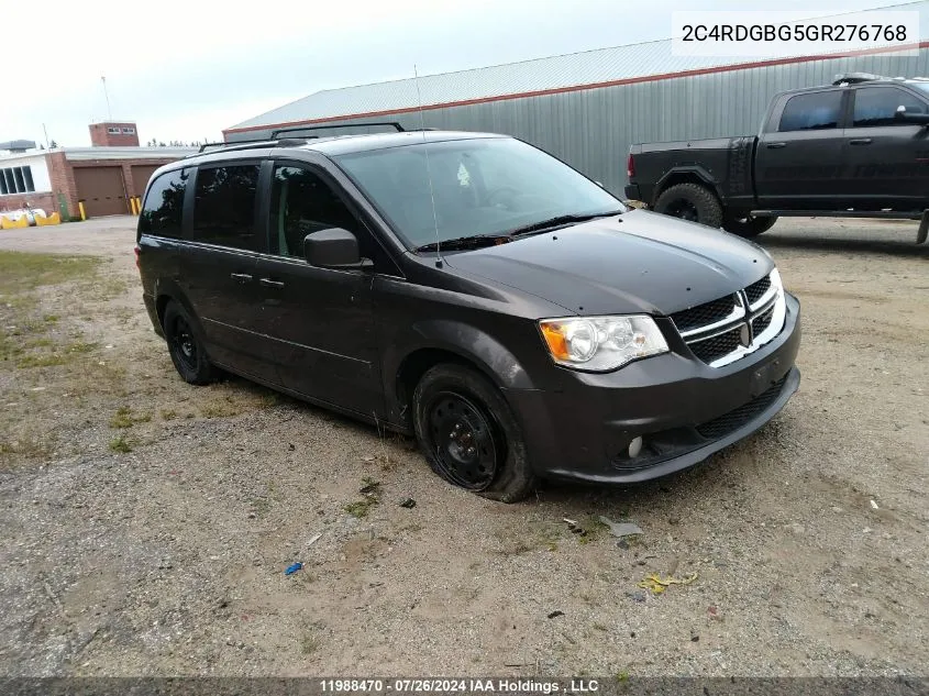 2016 Dodge Grand Caravan Se VIN: 2C4RDGBG5GR276768 Lot: 11988470