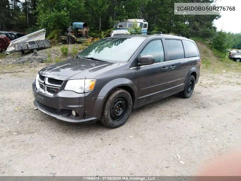 2016 Dodge Grand Caravan Se VIN: 2C4RDGBG5GR276768 Lot: 11988470