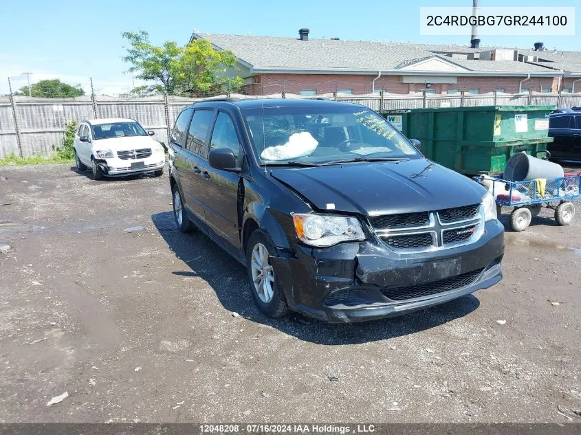 2C4RDGBG7GR244100 2016 Dodge Grand Caravan Se