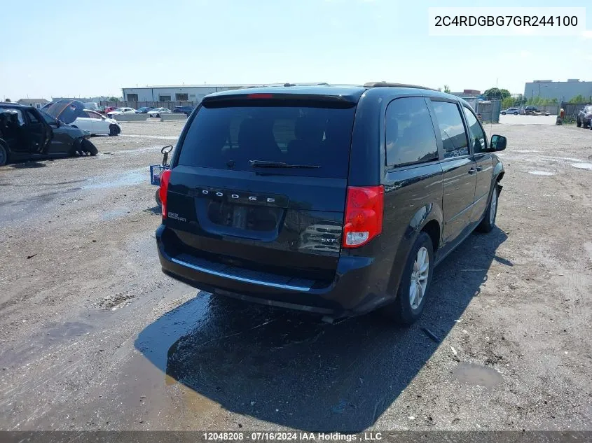 2C4RDGBG7GR244100 2016 Dodge Grand Caravan Se