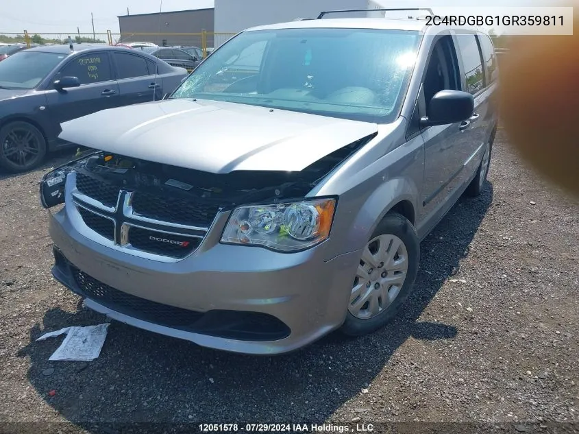 2016 Dodge Grand Caravan Se VIN: 2C4RDGBG1GR359811 Lot: 12051578