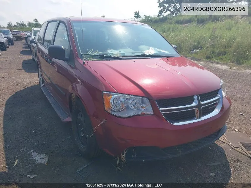 2C4RDGBGXGR266396 2016 Dodge Grand Caravan Se