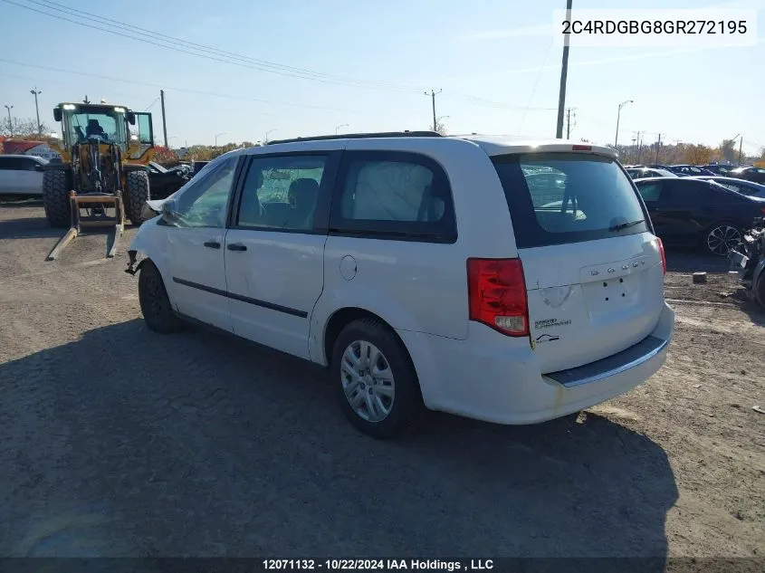 2C4RDGBG8GR272195 2016 Dodge Grand Caravan Se/Sxt