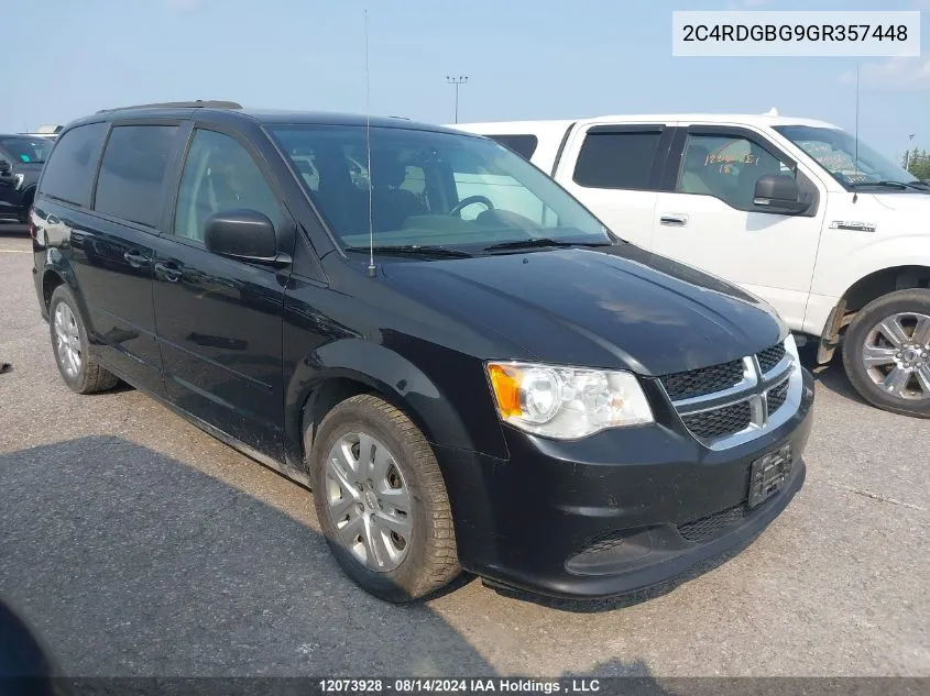 2016 Dodge Grand Caravan Se VIN: 2C4RDGBG9GR357448 Lot: 12073928